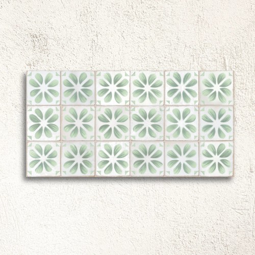 Dakota Peppermint Flora Decor Gloss 32x62.5cm (box of 5)