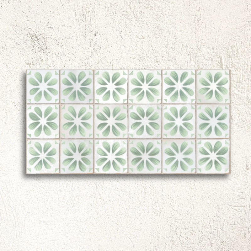 Dakota Peppermint Flora Decor Gloss 32x62.5cm (box of 5)