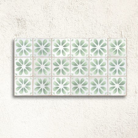 Dakota Peppermint Flora Decor Gloss 32x62.5cm (box of 5)