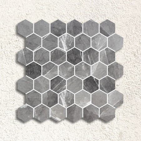 Hex XL Grafito Mosaic Matt 51mm Hex 28.6x28.4cm 