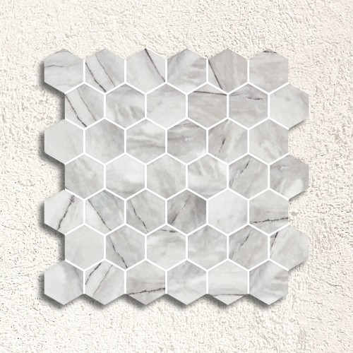 Hex XL Inverno Grey Mosaic Matt 51mm Hex 28.6x28.4cm 