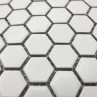 Shapes - Hexagon White (CM-2140) Mosaic Matt 23mm Hex 26x30cm 
