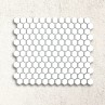 Shapes - Hexagon White (CM-2140) Mosaic Matt 23mm Hex 26x30cm 
