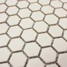 Shapes - Hexagon Unglazed White (CU-2101) Mosaic Matt 23mm Hex 26x30cm 
