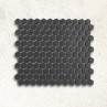 Shapes - Hexagon Unglazed Black (CU-2117) Mosaic Matt 23mm Hex 26x30cm 