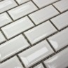 Shapes - Mini Metro White - Bevel Brick (CG-4102) Mosaic Gloss 23x48mm 30x30cm 