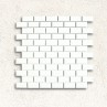 Shapes - Mini Metro White - Bevel Brick (CG-4102) Mosaic Gloss 23x48mm 30x30cm 