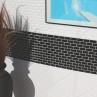 Shapes - Mini Metro Black - Bevel Brick (CG-4890) Mosaic Gloss 23x48mm 30x30cm 