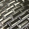 Shapes - Mini Metro Black - Bevel Brick (CG-4890) Mosaic Gloss 23x48mm 30x30cm 