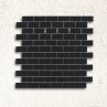 Shapes - Mini Metro Black - Bevel Brick (CG-4890) Mosaic Gloss 23x48mm 30x30cm 