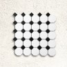 Shapes - Octagon White with 23mm Black Dot (CM-7148) Mosaic Matt 55mm Oct 29.5x29.5cm 