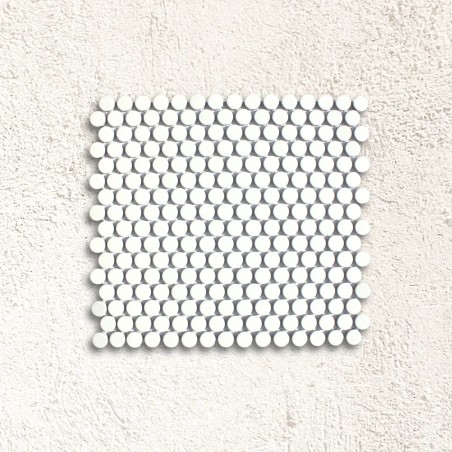 Shapes - Round White (CM-3140) Mosaic Matt 19mm Ø 31x29cm 