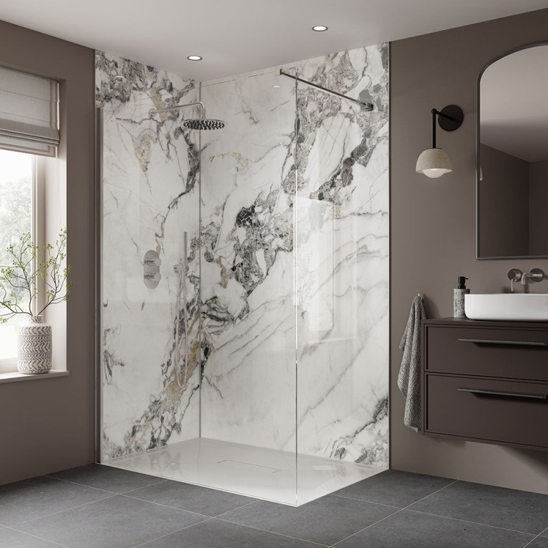 Aqua Wall Olympus Gloss SPC Wall Panel 95x240cm (box of 2)