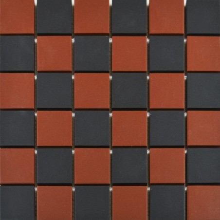 Era Red & Black Chequer Mosaic 29.1x29.1cm
