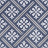 Mondrian Navy Blue Patterned Vitrified 33.5x33.5cm (box of 13)