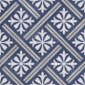 Mondrian Navy Blue Patterned Vitrified 33.5x33.5cm (box of 13)