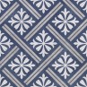 Mondrian Navy Blue Patterned Vitrified 33.5x33.5cm (box of 13)