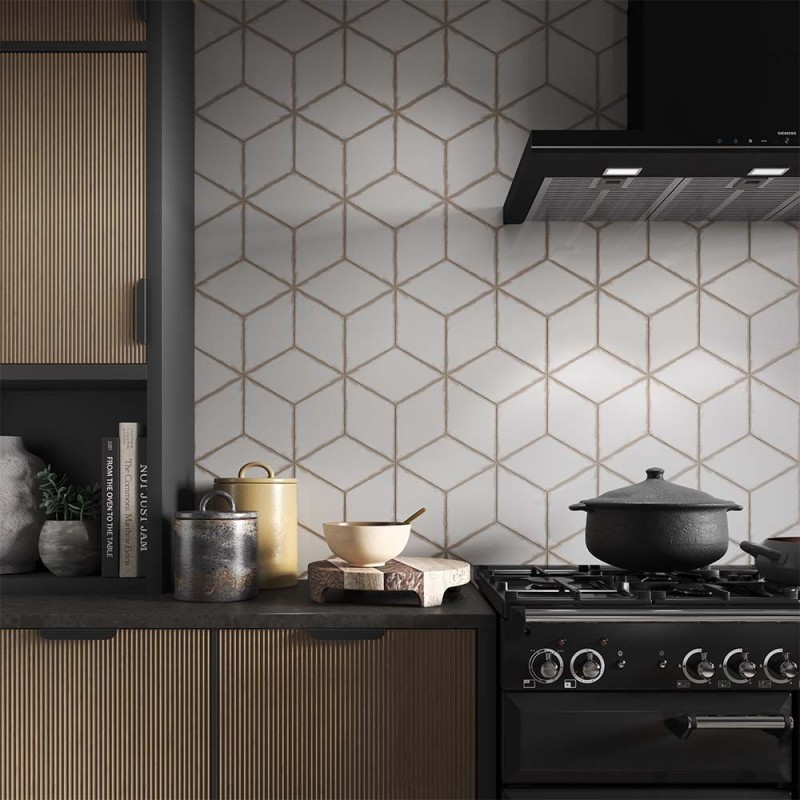 Vintage Rhombus White 15.2x26.3cm (box of 25)