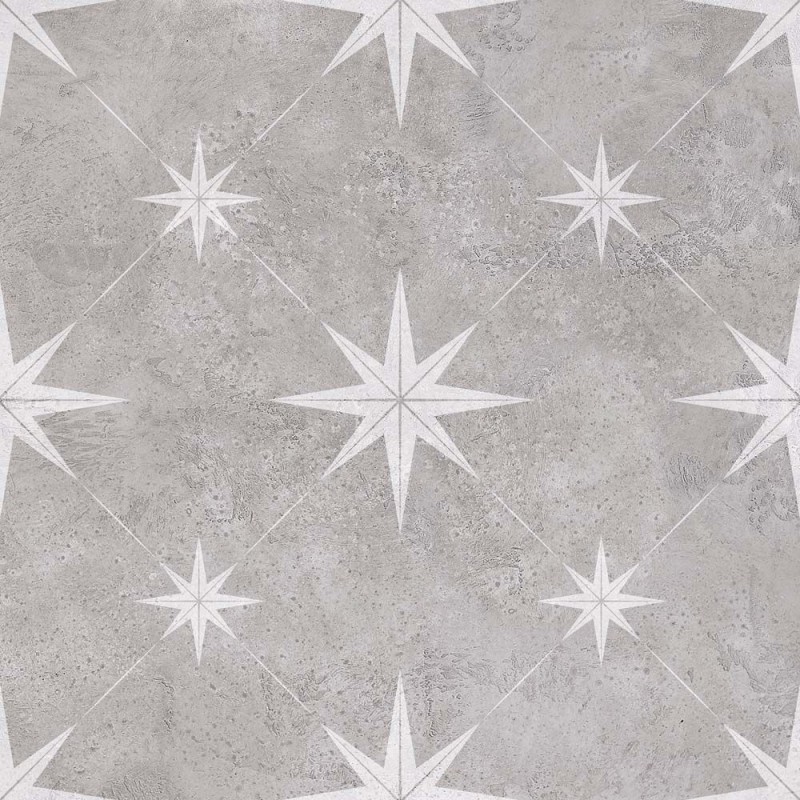 Vincent Grey Patterned Vitrified 33.5x33.5cm (box of 13)