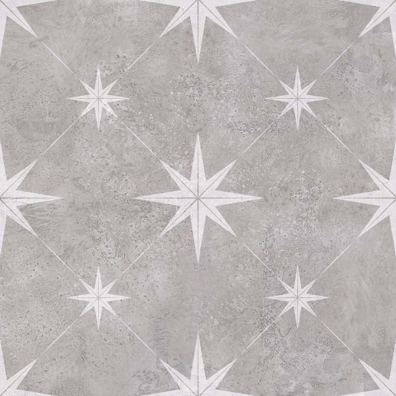 Vincent Grey Patterned Vitrified 33.5x33.5cm (box of 13)