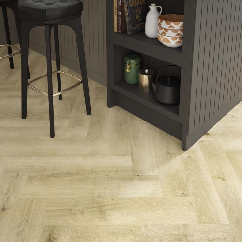 Clicklux Rydal Natural Oak Herringbone 12.6x63cm (box of 28)