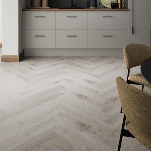 Clicklux Ashwood Limed Oak Herringbone 12.6x63cm (box of 28)