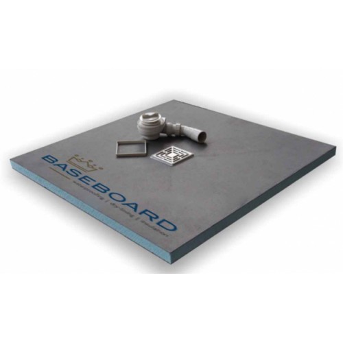 Baseboard Rectangular Shower Tray, Drain & Trap