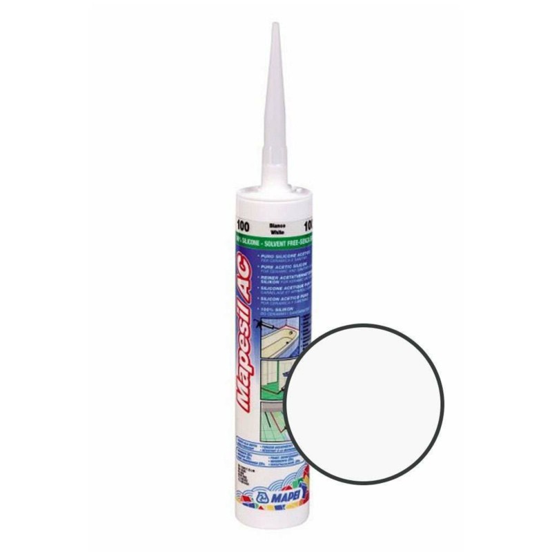 Mapei Mapesil AC 100 White Silicone (310ml tube)