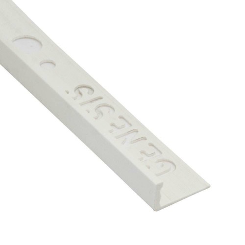 Genesis PVC Straight Edge Trim 6mm White 2.5m (pack of 5)