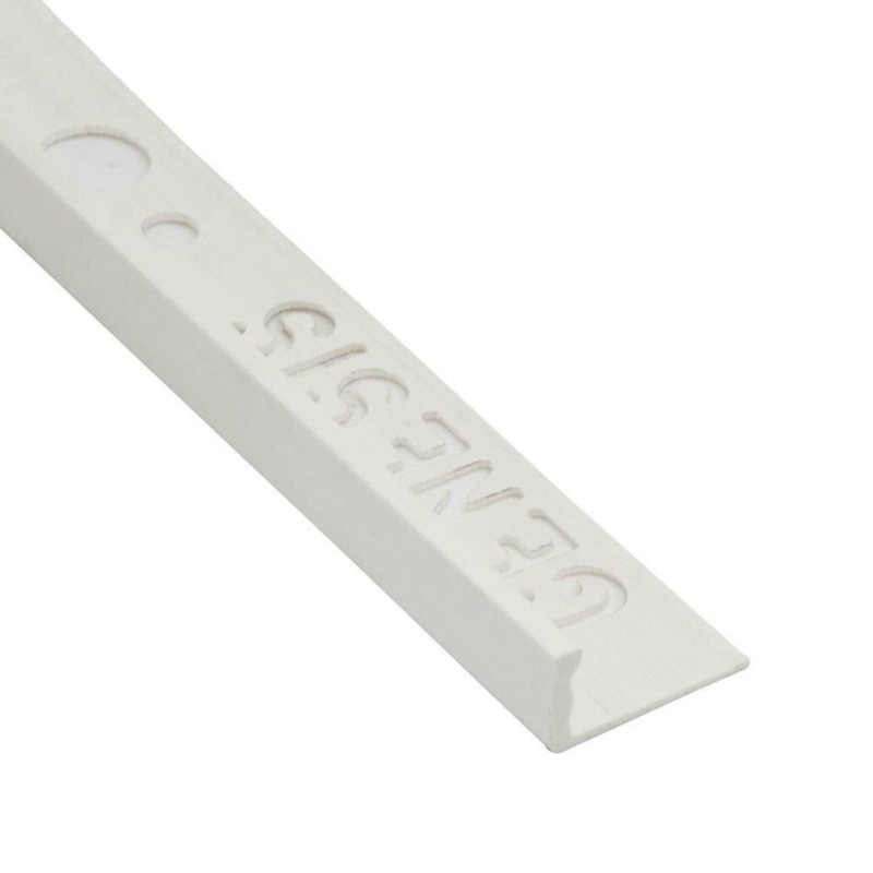 Genesis PVC Straight Edge Trim 8mm White 2.5m (pack of 5)