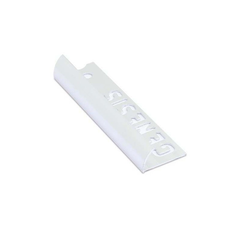 Genesis Aluminium Round Edge Trim 12mm Bright Silver 2.5m (pack of 5)