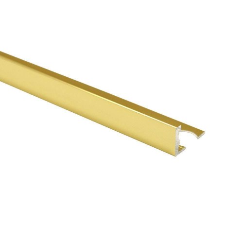 Genesis Aluminium Straight Edge Trim 10mm Bright Brass 2.5m (pack of 5)