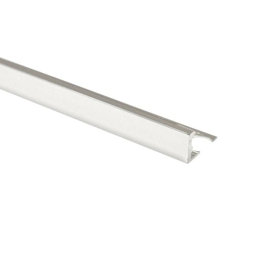 Genesis Aluminium Straight Edge Trim 12mm Bright Silver 2.5m (pack of 5)