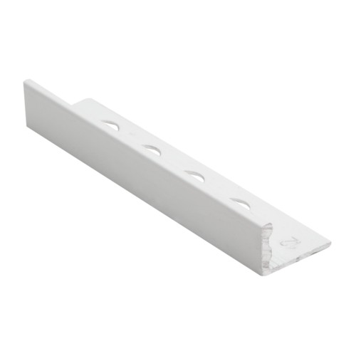 Genesis Aluminium Straight Edge Trim 10mm White 2.5m (pack of 5)