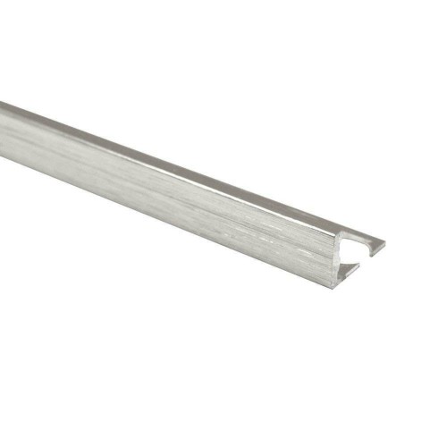 Genesis Aluminium Straight Edge Trim 12mm Brushed Effect 2.5m (pack of 5)