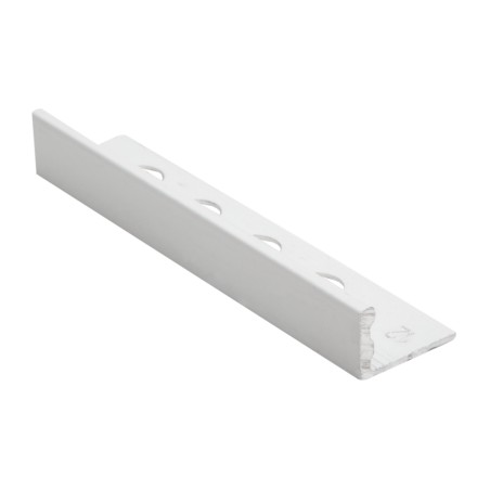 Genesis Aluminium Straight Edge Trim 8mm White 2.5m (pack of 5)
