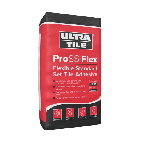UltraTile ProSS Flex - Standard Set Flexible Tile Adhesive C2TE - Grey (20kg bag)
