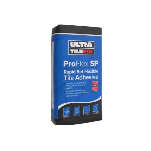 UltraTile ProFlex SP - Rapid Set Flexible Tile Adhesive C2FT-S1 - Grey (20kg bag)