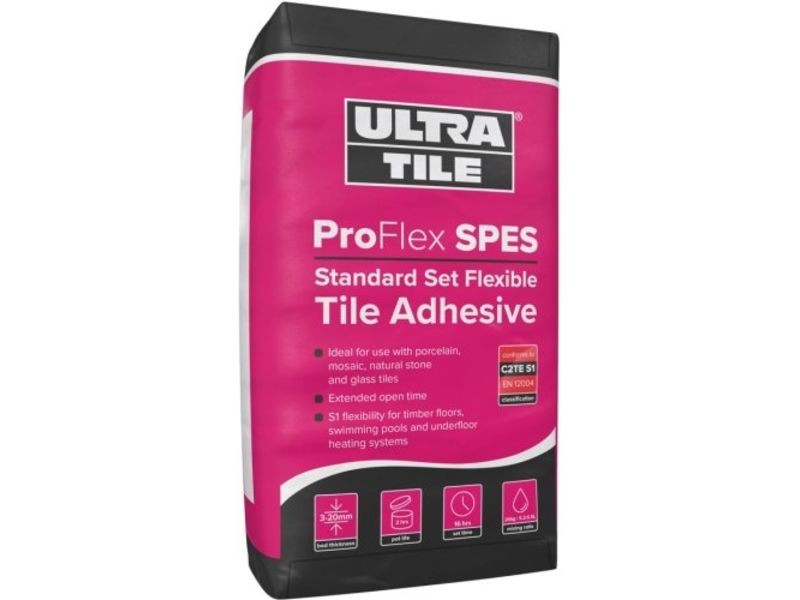 UltraTile ProFlex SPES - Standard Set Flexible Tile Adhesive C2TE-S1 - Grey (20kg bag)