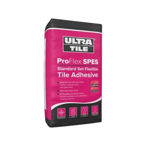 UltraTile ProFlex SPES - Standard Set Flexible Tile Adhesive C2TE-S1 - White (20kg bag)