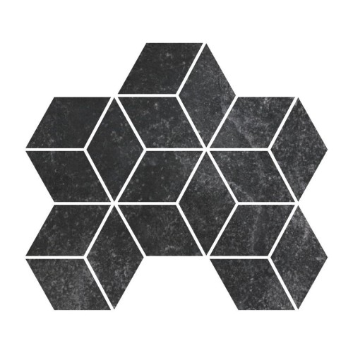 Fashion Stone Black Lappato 25.5x29.5cm Rhomboid Mosaic