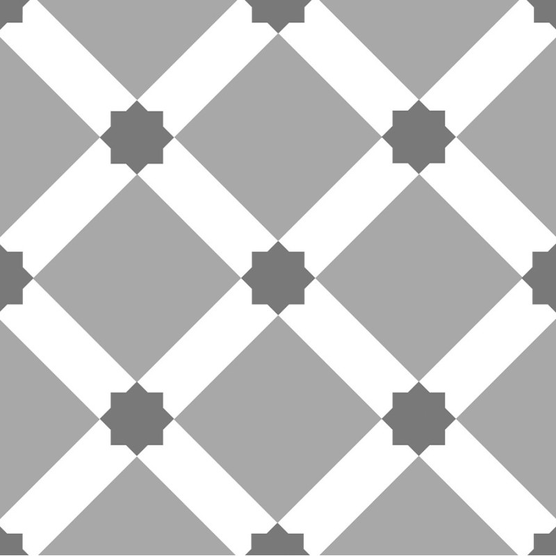 Symphony Grey Matt 20x20cm Ornamental 1 (box of 14)