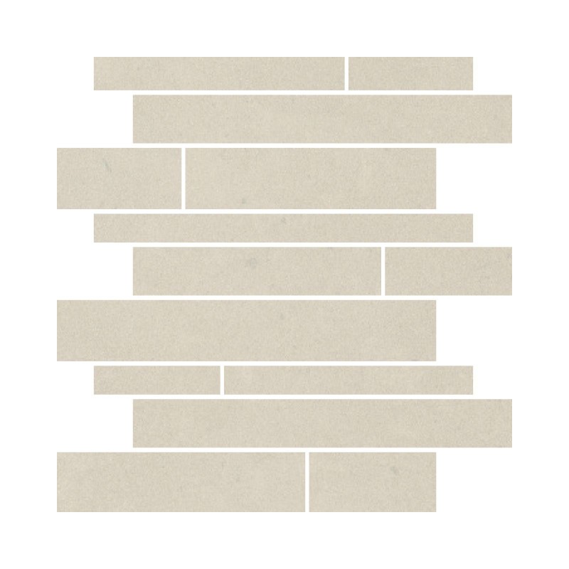 Surface Off White Matt 30x30cm Brick Mosaic