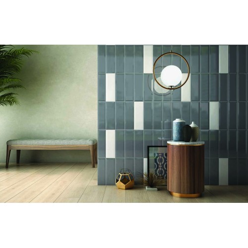 Subway White Glossy 10x30 Bevel Decor (box of 27)