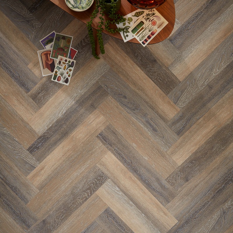 Rustic Parquet Lime Washed Timber LVT 12.2x61cm (box of 50)