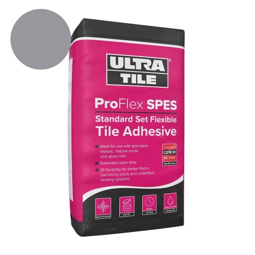 UltraTile ProFlex SPES - Standard Set Flexible Tile Adhesive C2TE-S1 - Grey (20kg bag)