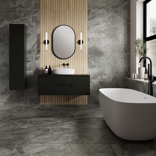 Leyenda Grigio Lappato Glazed Porcelain 60x120cm (box of 2)