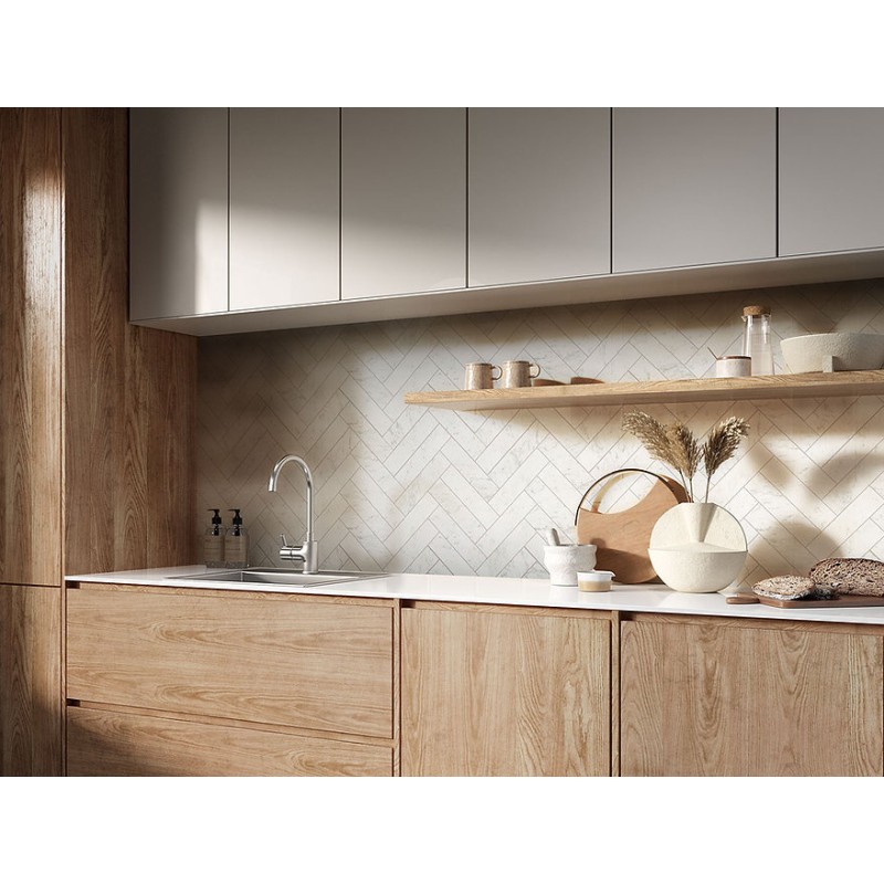 Classic Marble Carrara Matt Strip 7.5x30cm (per piece)