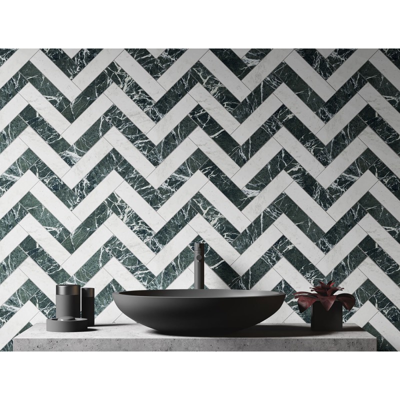 Classic Marble Carrara Matt Strip 7.5x30cm (per piece)