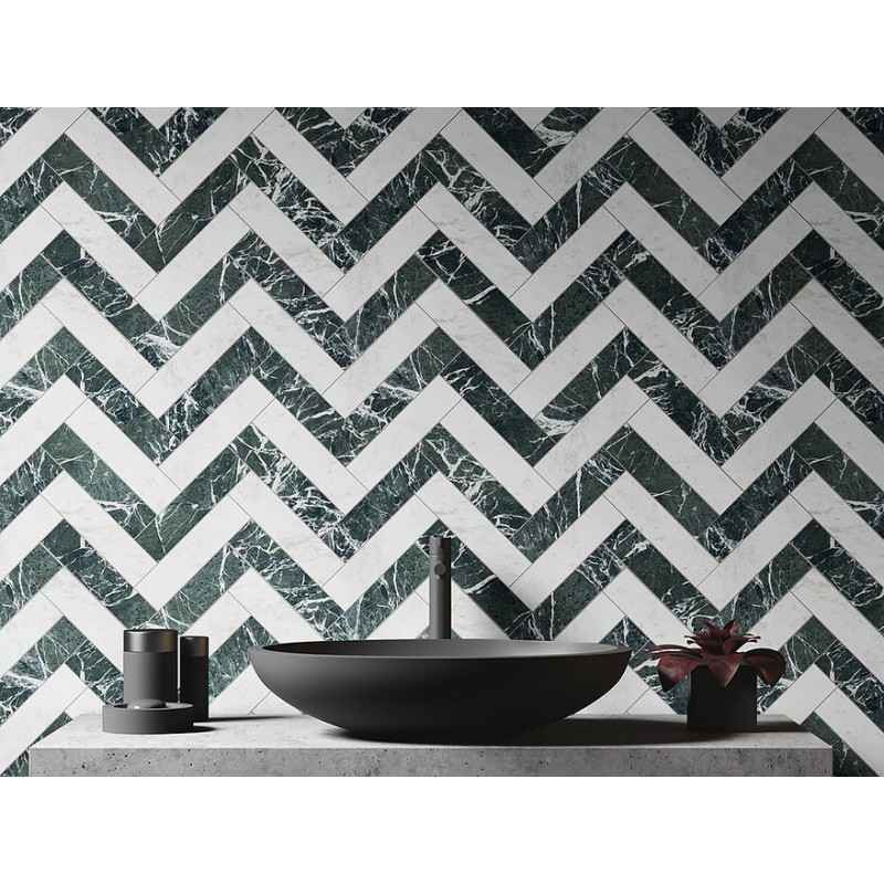 Classic Marble Verde Alpi Matt Strip 7.5x30cm (per piece)